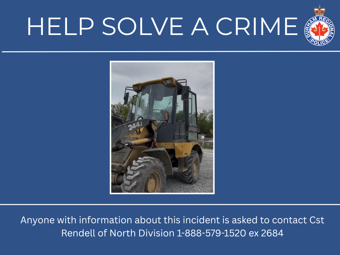 Reference image 1 for Police are Looking for Suspect After Theft in the Township of Brock.