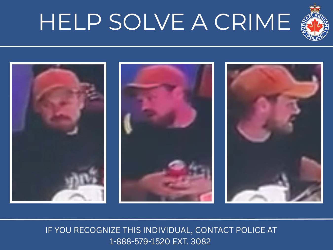 Reference image 2 for Police are looking to identify a male suspect after assault in Oshawa.