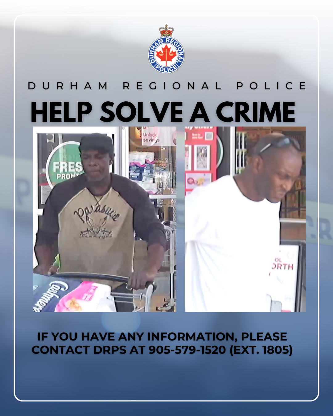 Reference image 1 for Police looking to identify two suspects in Uxbridge theft