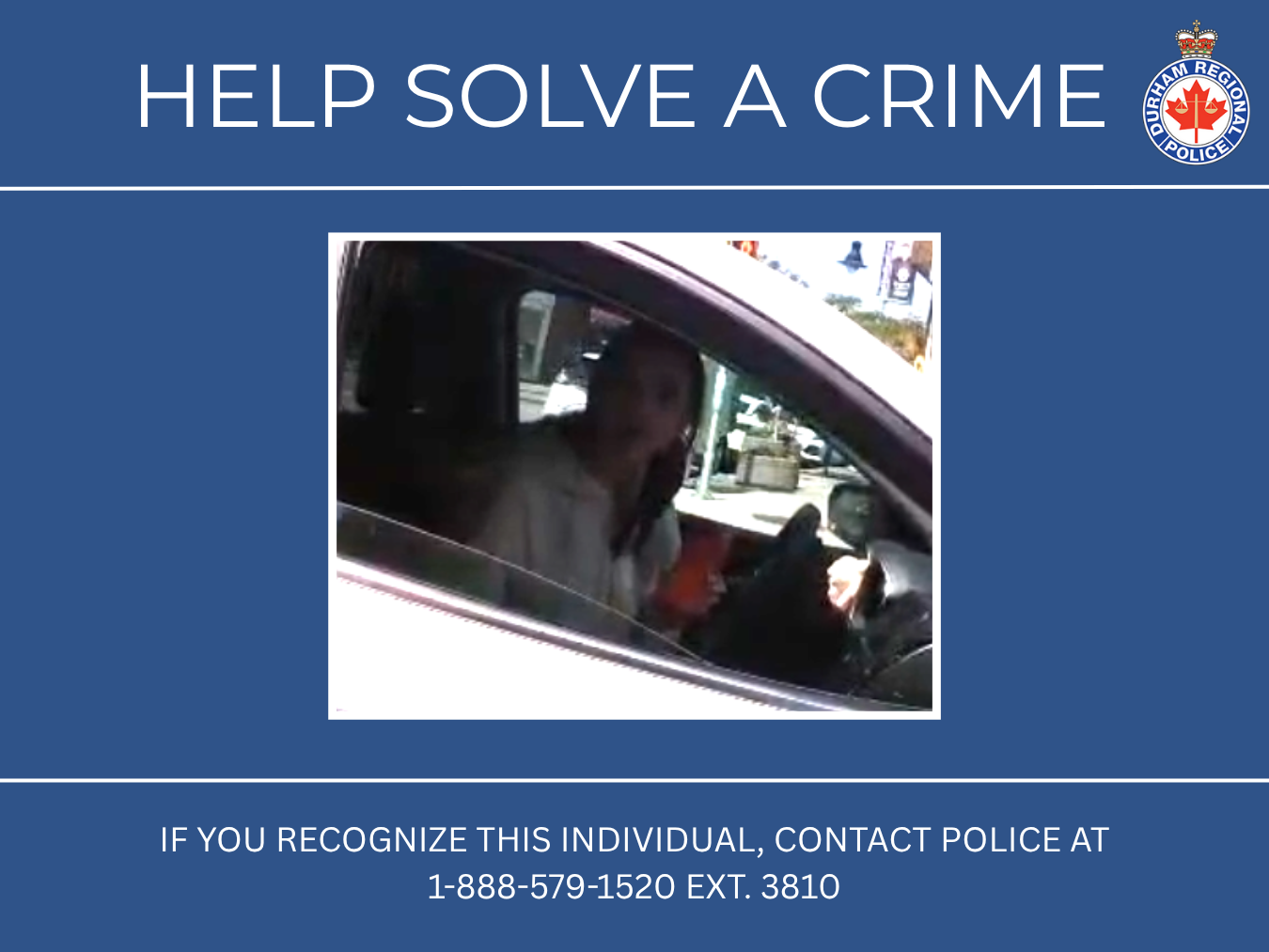 Reference image 2 for Police are looking to identify a suspect after an assault in Oshawa.