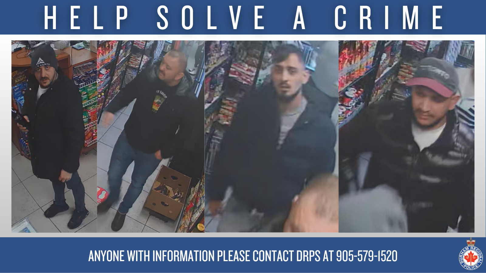 Reference image 1 for Four Suspects Wanted After Theft from Business in Ajax
