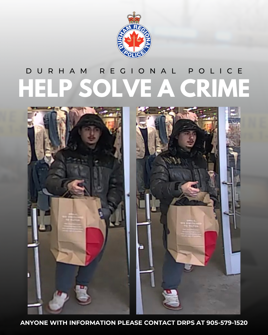 Reference image 1 for Male Sought After Using Counterfeit Currency in Whitby