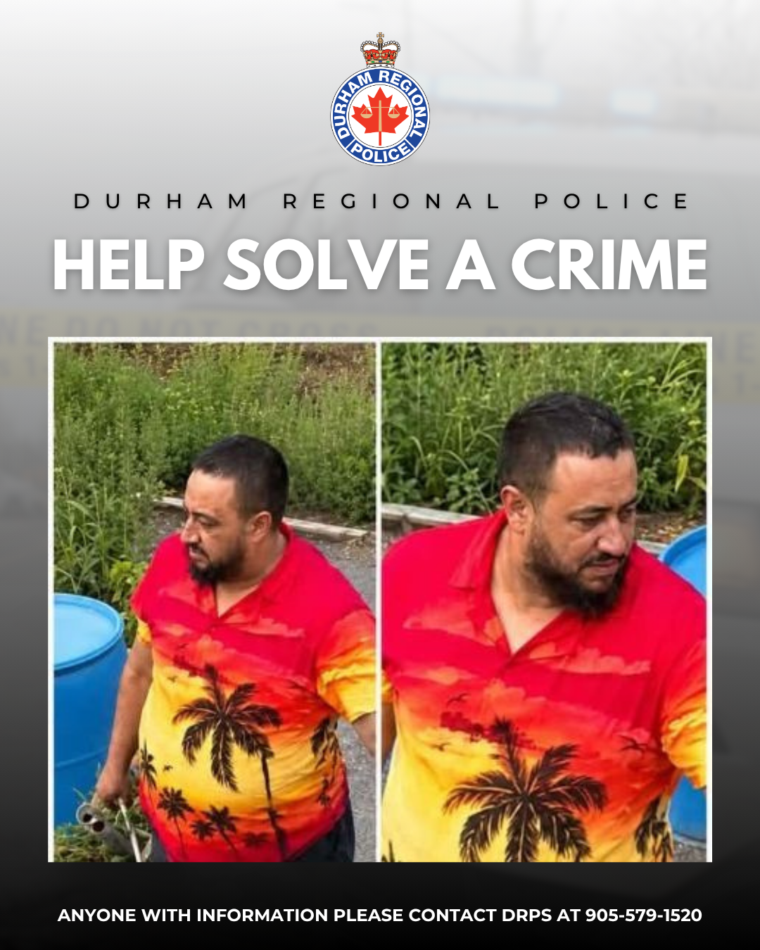 Reference image 1 for Male Sought for Thefts from Community Garden in Bowmanville