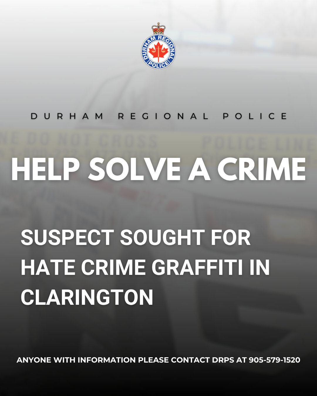 Reference image 1 for Suspects Sought for Hate Crime Graffiti in Clarington