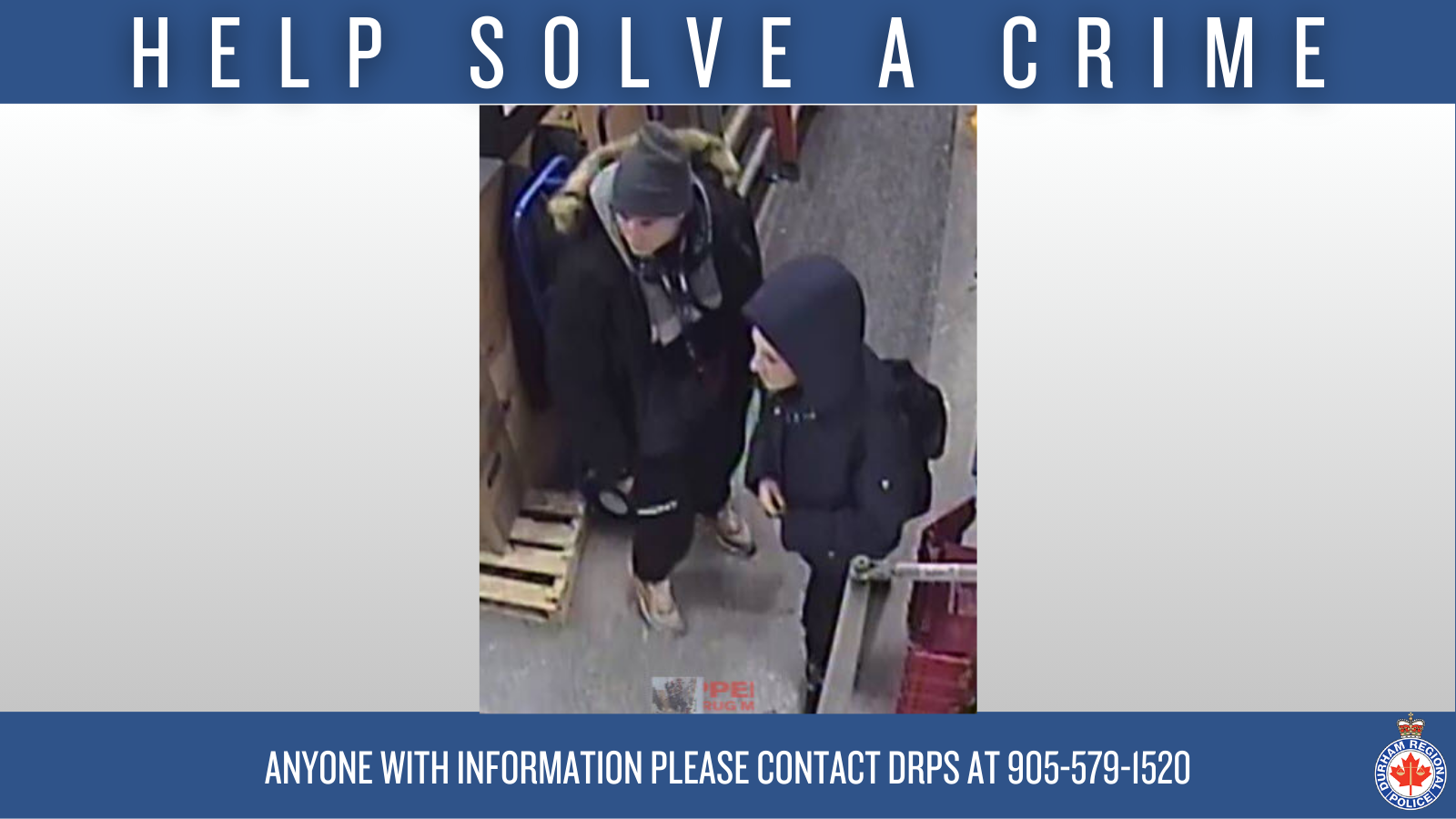 Reference image 1 for Two Suspects Wanted After Theft from Business in Ajax
