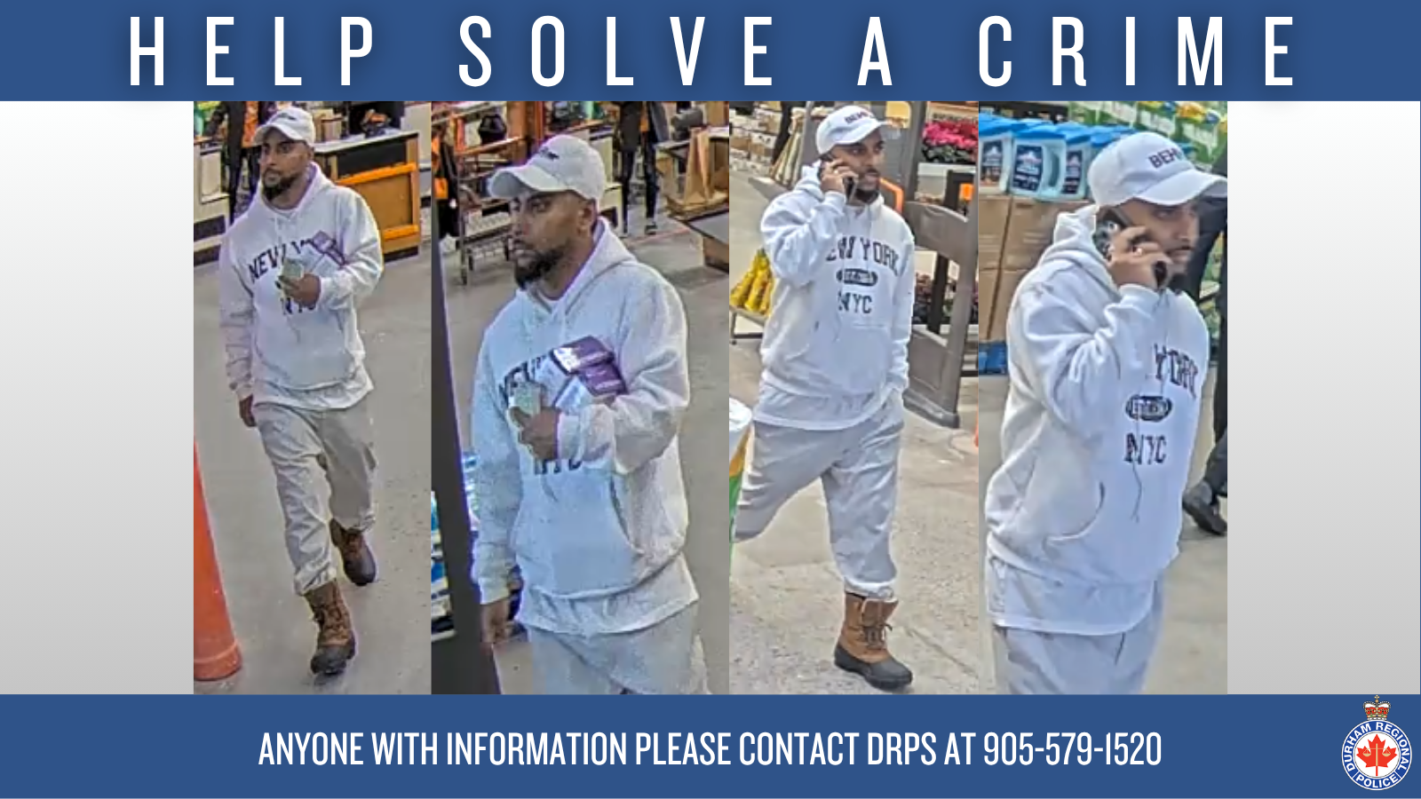 Reference image 1 for Male Wanted After Using Counterfeit Currency at Hardware Business in Bowmanville