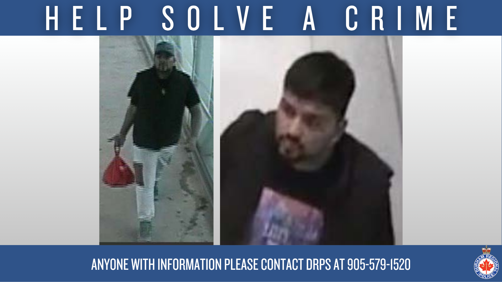 Reference image 1 for Male Wanted After Stealing Numerous Phones and Electronics from Business in Pickering