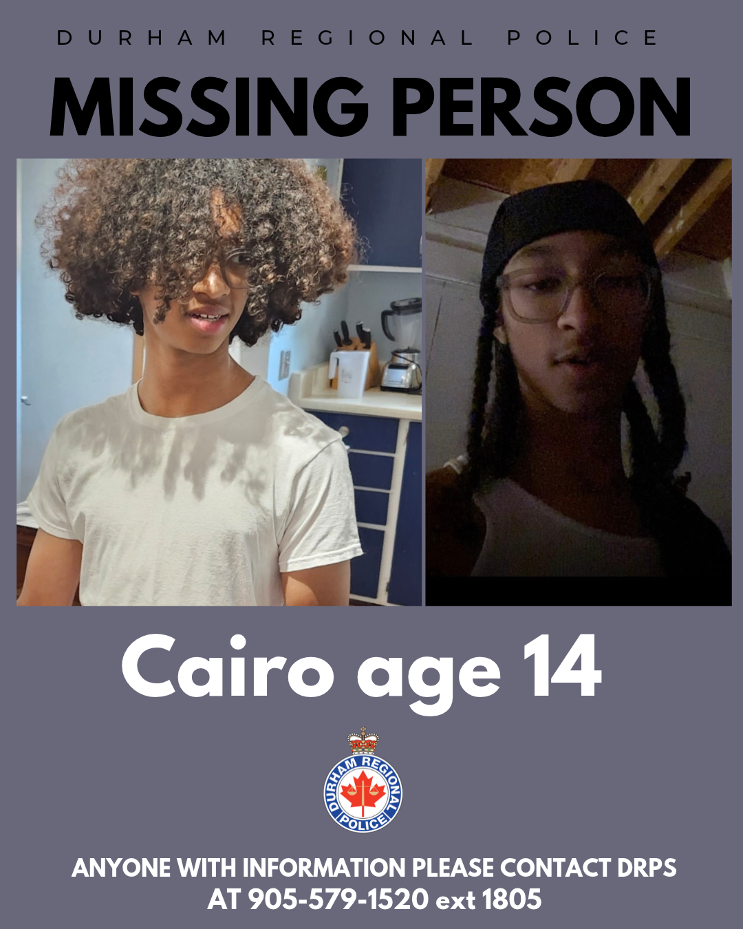 Reference image 1 for Police Still Searching for Missing 14-year-old Male from Clarington