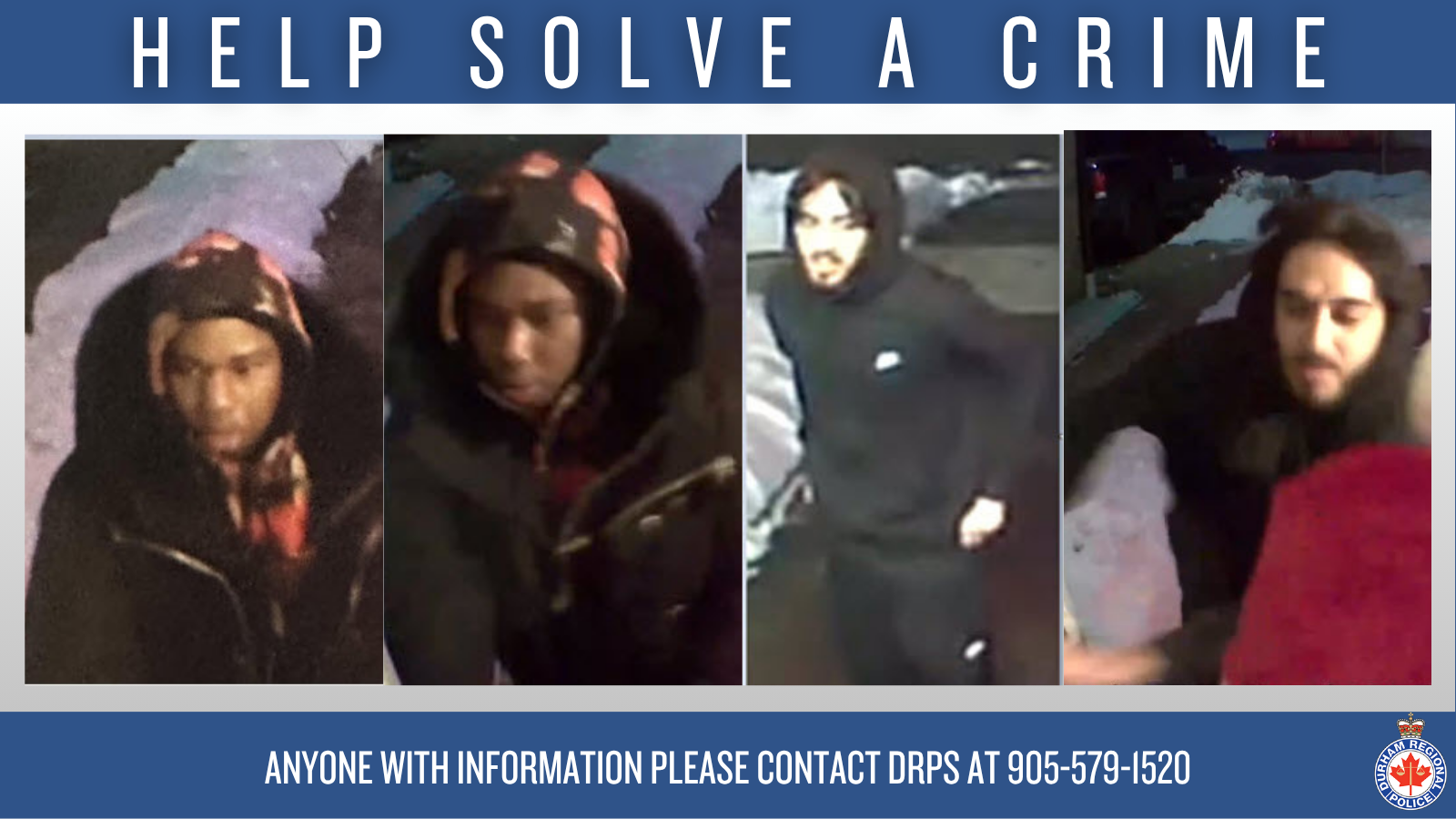 Reference image 1 for At least two suspects sought after violent armed assault in Oshawa.