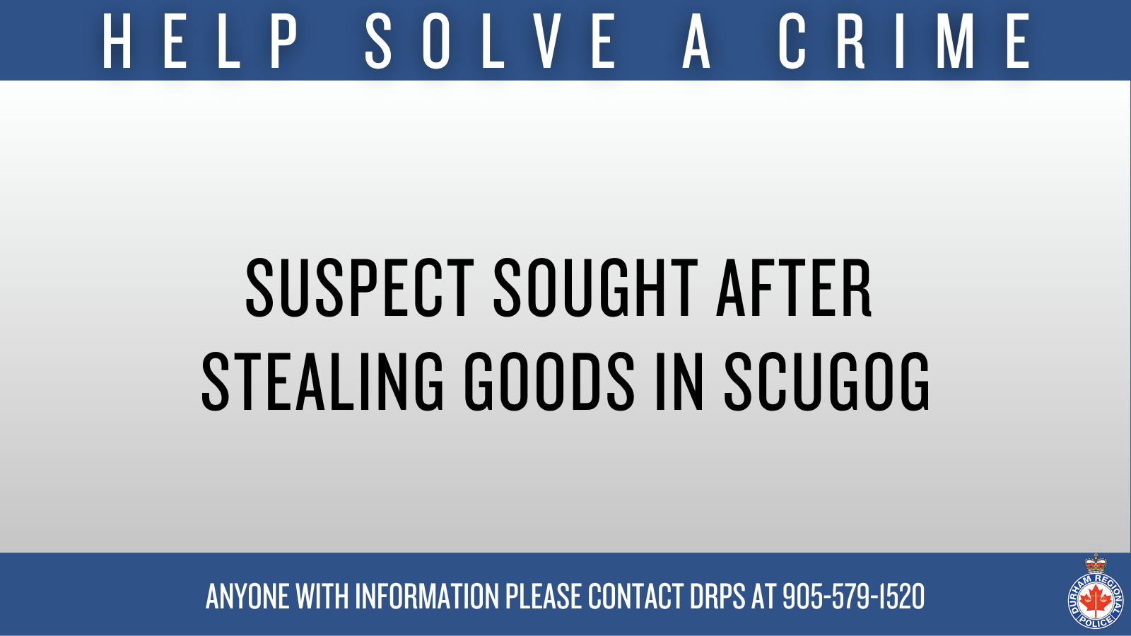 Reference image 1 for Suspect Sought After Stealing Chocolate in Scugog.